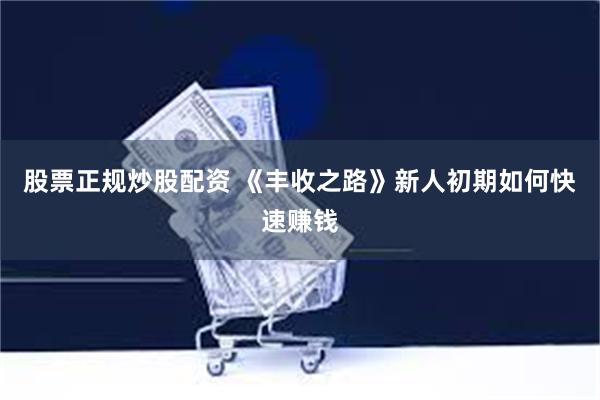股票正规炒股配资 《丰收之路》新人初期如何快速赚钱