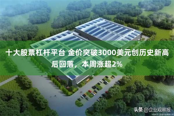 十大股票杠杆平台 金价突破3000美元创历史新高后回落，本周涨超2%