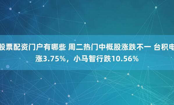 股票配资门户有哪些 周二热门中概股涨跌不一 台积电涨3.75%，小马智行跌10.56%